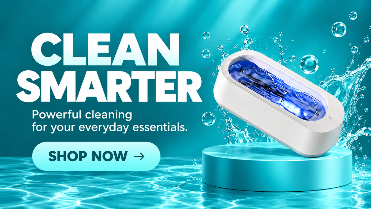 EBIN™ Ultrasonic Cleaner — landing image 3