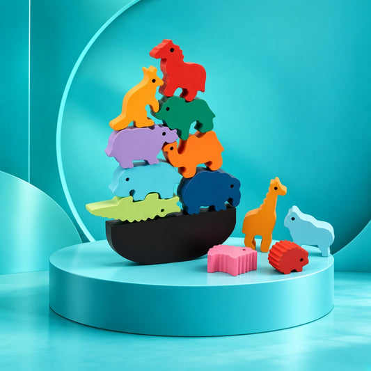 Balance animals stacking toy